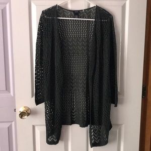 Forest Green Knitted Kimono